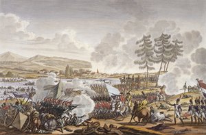 De Slag bij Friedland, 14 juni 1807, gegraveerd door François Pigeot